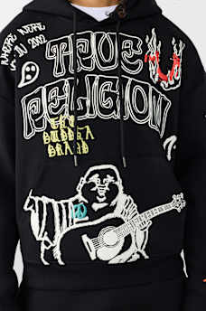 SKETCHED LOGO BOXY HOODIE