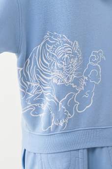 TIGER SCRIPT BOXY HOODIE, image 7