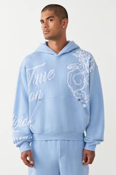 TIGER SCRIPT BOXY HOODIE, image 1
