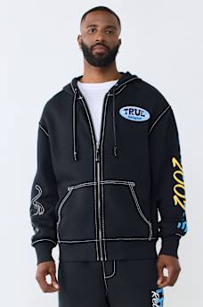 STAY TRUE LOGO BIG T ZIP HOODIE