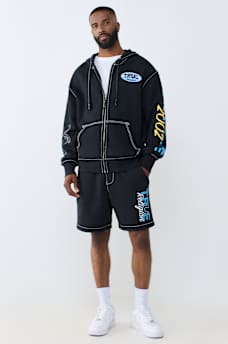 STAY TRUE LOGO BIG T ZIP HOODIE
