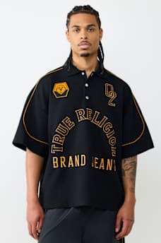 MULTI-LOGO OVERSIZED POLO SHIRT