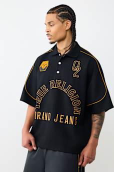 MULTI-LOGO OVERSIZED POLO SHIRT