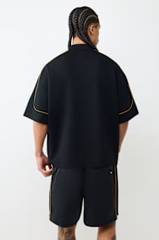 MULTI-LOGO OVERSIZED POLO SHIRT