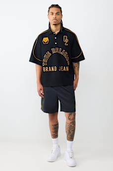 MULTI-LOGO OVERSIZED POLO SHIRT