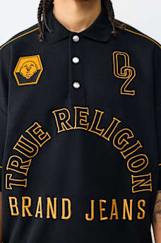MULTI-LOGO OVERSIZED POLO SHIRT