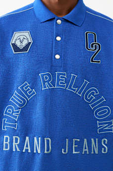 MULTI-LOGO OVERSIZED POLO SHIRT