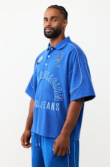 MULTI-LOGO OVERSIZED POLO SHIRT
