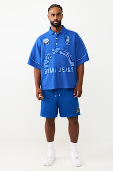 MULTI-LOGO OVERSIZED POLO SHIRT