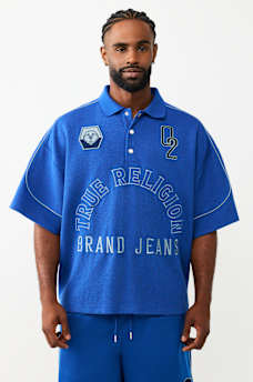 MULTI-LOGO OVERSIZED POLO SHIRT