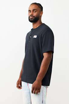 BUDDHA HEAVY KNIT HENLEY TEE
