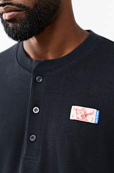 BUDDHA HEAVY KNIT HENLEY TEE