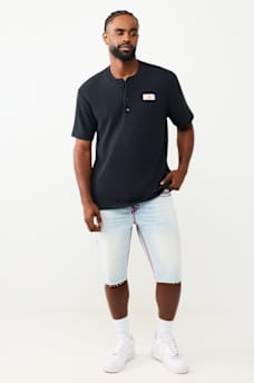 BUDDHA HEAVY KNIT HENLEY TEE