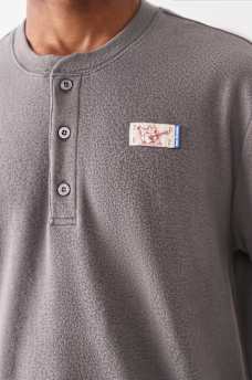 BUDDHA HEAVY KNIT HENLEY TEE