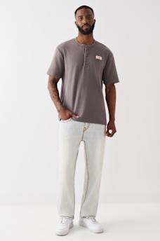 BUDDHA HEAVY KNIT HENLEY TEE