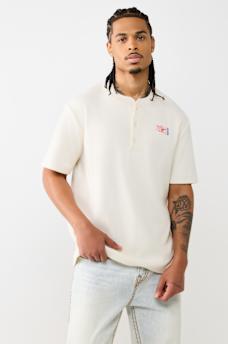 BUDDHA HEAVY KNIT HENLEY TEE
