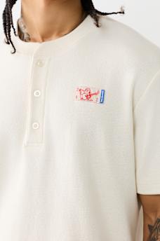 BUDDHA HEAVY KNIT HENLEY TEE