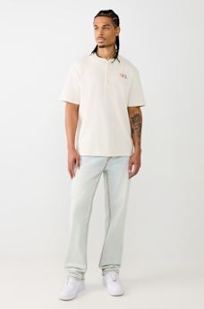 BUDDHA HEAVY KNIT HENLEY TEE