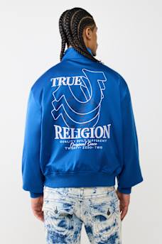 HORSESHOE REPEAT NYLON BOMBER JACKET