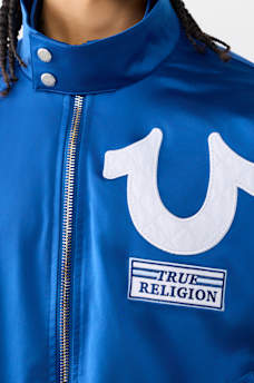 HORSESHOE REPEAT NYLON BOMBER JACKET