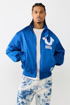 HORSESHOE REPEAT NYLON BOMBER JACKET