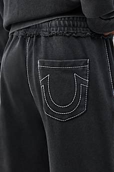 LOGO APPLIQU&Eacute; BIG T BAGGY SWEATPANT