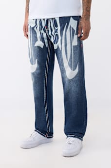 BOBBY SUPER T GRAPHIC FLAP BAGGY JEAN 32", image 3