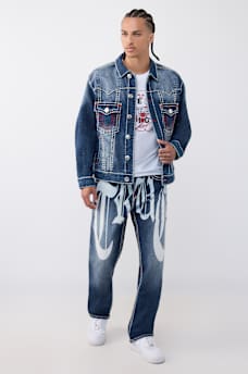 BOBBY SUPER T GRAPHIC FLAP BAGGY JEAN 32", image 6