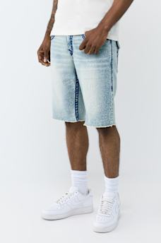 RICKY FRAYED HEM ROPE STITCH FLAP SHORT