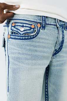 RICKY FRAYED HEM ROPE STITCH FLAP SHORT