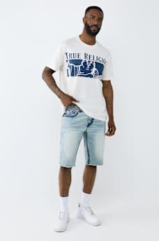 RICKY FRAYED HEM ROPE STITCH FLAP SHORT