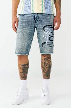 RICKY GRAPHIC FRAYED HEM FLAP SHORT, image 3