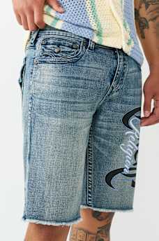 RICKY GRAPHIC FRAYED HEM FLAP SHORT, image 4