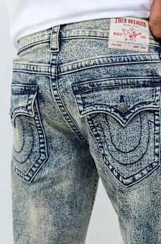 RICKY ACID WASH FLAP STRAIGHT JEAN 34"