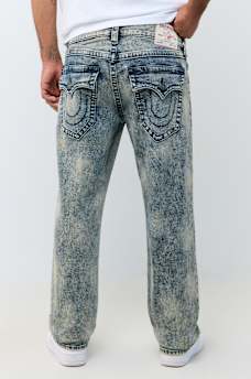 RICKY ACID WASH FLAP STRAIGHT JEAN 34"