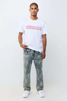 RICKY ACID WASH FLAP STRAIGHT JEAN 34"
