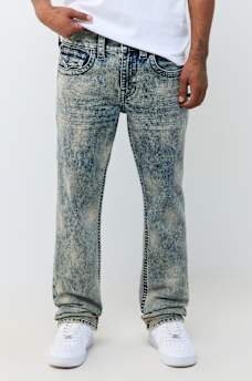 RICKY ACID WASH FLAP STRAIGHT JEAN 34"