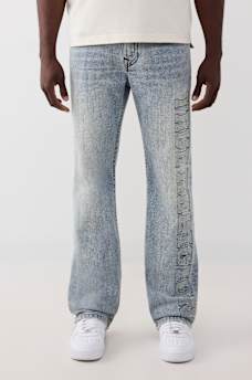 BILLY MENDED LOGO FLAP BOOTCUT JEAN 34"