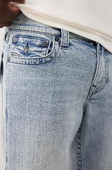 BILLY MENDED LOGO FLAP BOOTCUT JEAN 34"
