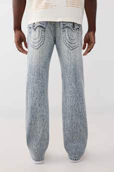BILLY MENDED LOGO FLAP BOOTCUT JEAN 34"
