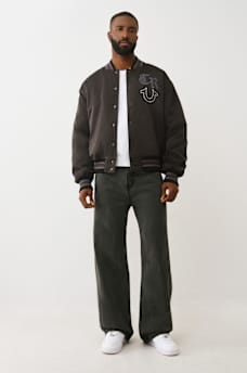 RHINESTONE SATIN RETRO BOMBER JACKET, image 6