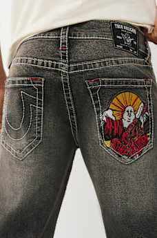 BILLY BIG T EMBROIDERED POCKET BOOTCUT JEAN, image 1