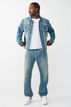 JEANS HOLGADOS BOBBY CON COSTURA DE CUERDA Y SOLAPA DE 32"