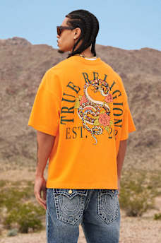 FLORAL SNAKE HEAVYWEIGHT OVERSIZED TEE, image 1