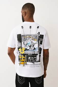 SPRAY PAINT SIGNAGE GRAPHIC TEE, image 1