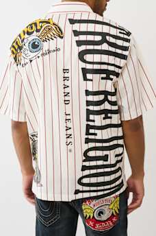 TRUE RELIGION X VON DUTCH POPLIN TATTOO SHIRT, image 4