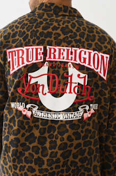 TRUE RELIGION X VON DUTCH LEOPARD PRINT FLANNEL, image 5