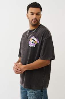 TRUE RELIGION X VON DUTCH LOGO HEAVYWEIGHT OVERSIZED TEE, image 3