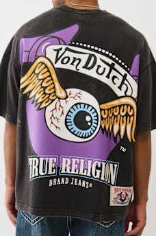 TRUE RELIGION X VON DUTCH LOGO HEAVYWEIGHT OVERSIZED TEE, image 5