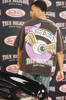 TRUE RELIGION X VON DUTCH LOGO HEAVYWEIGHT OVERSIZED TEE, image 1
